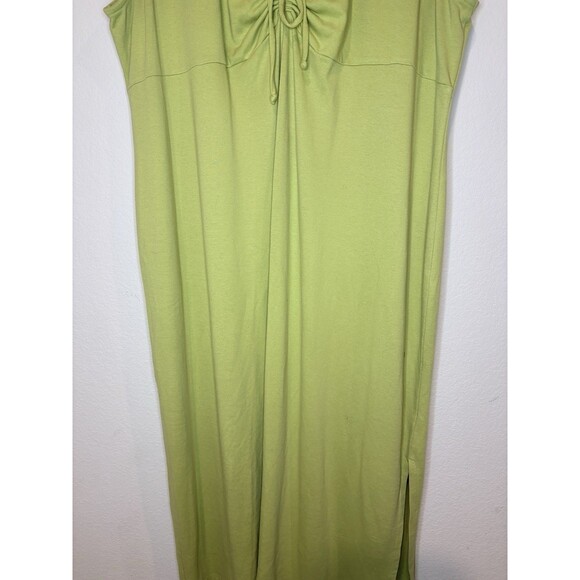Lane Bryant Venezia Olive Green Sleeveless Maxi Dress Size 26/28 4X - Picture 4 of 9